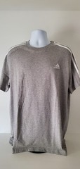 Adidas Sportswear Essentials 3-Stripes Men’s Tee, Medium Gray Heather, Size: XL