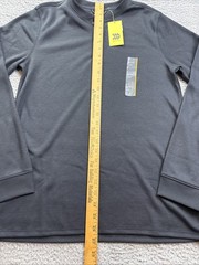 All In Motion Shirt Mens Small Black Waffle Henley Thermal Long Sleeve NWT