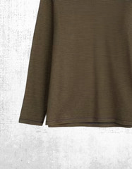 Men’s Seasalt Striped Top Crew Neck Easy Fit Cotton Khaki Navy Strip (Defect)