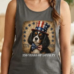 Tricolor Dog Patriotic Tank Top