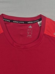 Adidas Response Climalite Running Shirt Mens Large Red/Orange Athletic Tee Gym
