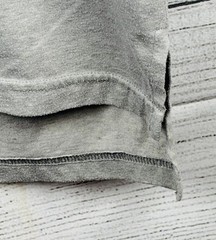 Carbon Longer Length Gray Black Color-block Shirt Mens Size Large