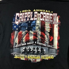 Pow Mia 2018 Cripple Creek Ride T shirt mens XL Black Veterans Rally Festival