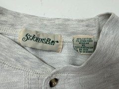 Vintage 90s Ribbed Henley Shirt Men XL Boxy Minimalist Casual Outdoors Midweight