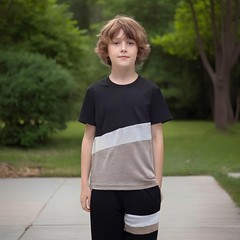 Boys Clothes Size 4-13 Years Short Sleeve T-Shirt & Pants 2-Piece Set Casual Boy