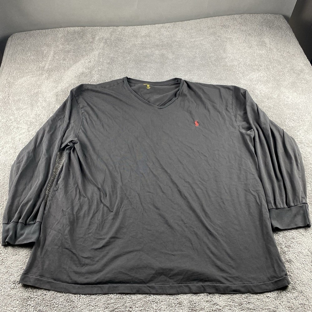 Polo Ralph Lauren Shirt Mens 2XB Big Dark Gray Long Sleeve