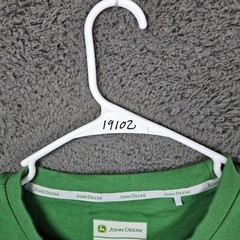 John Deere Men’s Green Embroidered Logo T Shirt XL Cotton