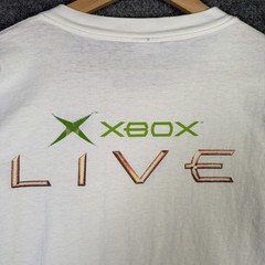 Vintage Xbox Shirt Mens XL White 90s XBOX Live Video Game Promo Faded Microsoft