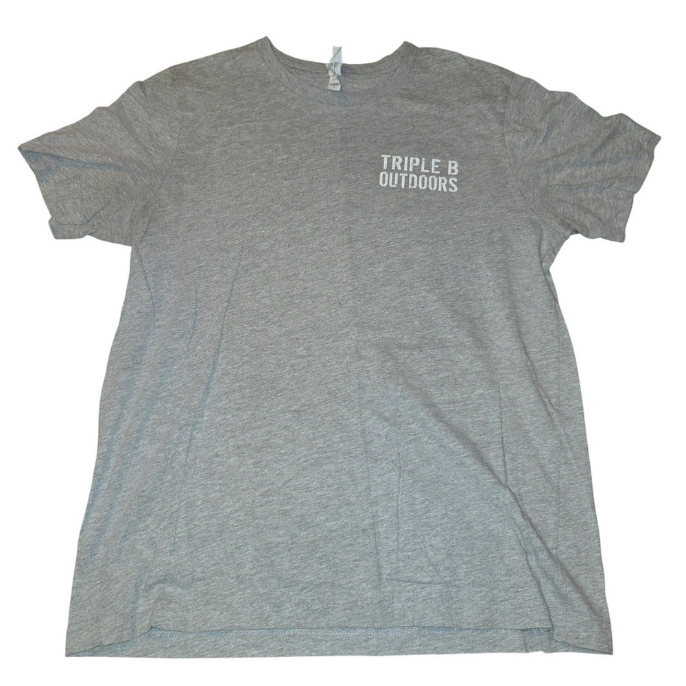 Triple B Outdoors Bella + Canvas Size Large Gray Men’s t-shirt USA Flag