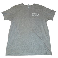 Triple B Outdoors Bella + Canvas Size Large Gray Men’s t-shirt USA Flag
