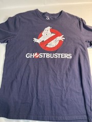 Ghostbusters Mens mighty fine blue t shirt large