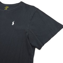 Polo Ralph Lauren T-Shirt Mens -L Black Short Sleeve Embroidered White Pony Crew