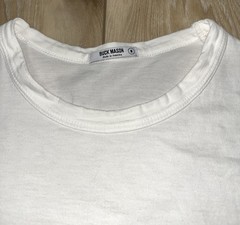 Buck Mason Men Slub Curved Hem T Shirt 100% Cotton White Size Medium Made in USA