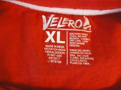 Velero mens T-shirt XL red short sleeve 100 percent cotton solid graphic