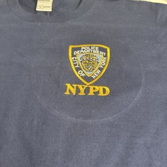 Vintage New York Police Dept NYPD Navy Blue T-Shirt Size XL Fruit Of The Loom