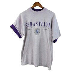 Vintage 90s Sebastiani Vineyards Graphic Tee T-Shirt Size Large Rainbow Heather