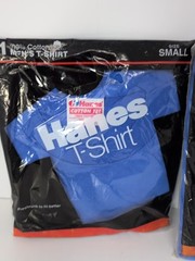 2 Packs Of NOS vintage 1989 Hanes Small T-shirts Preshrunk Made In The USA NEW