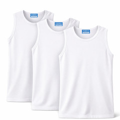 Fabrik Pure Cotton Long Length Muscle Vest For Men 3 Pack In 3 Colours, 2XL-8XL