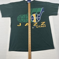 Utah Jazz Shirt Mens Medium Green Big Logo NBA Basketball Casual Classic Sports