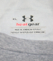 Under Armour Gray T-Shirt Top XL Long Sleeve Mans Polyester Elastane Heat 1-279