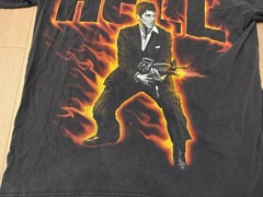 VINTAGE Scarface Movie Tony Montana I’ll take you all to Hell Shirt XXL Rare Y2K
