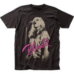 Blondie Mic T Shirt Mens Rock and Roll Music Band Tee
