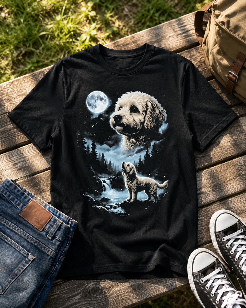 Maltipoo Howling to the Moon T-Shirt