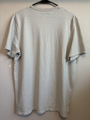 Calvin Klein V-Neck Short Sleeve T-Shirt Gray Textured Large 100% Cotton Top
