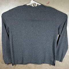 Goodfellow & Co Mens Dark Gray Waffle Knit Henley Long Sleeve Shirt Medium