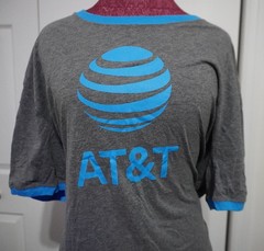 AT&T Employee Shirt Mens 3XL Gray Short Sleeve Crew Neck Graphic