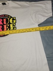 vintage single stitch DRUG FREE graphic tee Size Xl Castro Valley California