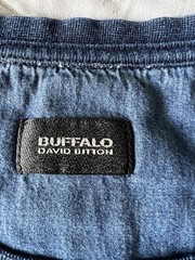 BUFFALO By David Bitton Men’s Striped Blue Shirt Size XL Short Sleeve Crew Neck