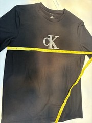 Calvin Klein Men Black T-shirt, 100% Cotton, Classic Fit, Crew Neck