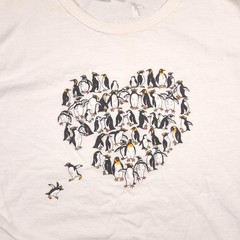Vintage Discovery Channel Store Shirt Mens Extra Large Penguin Heart Graphic 90s