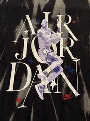 Air Jordan Tie Dye Graphic T Shirt Mens Medium Black Gray Nike Jumpman USA Baggy