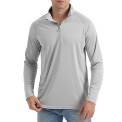 Men’s UPF 50+ T-Shirt 1/4 Zip Up Sun Block UV Protection Outdoor Fishing Shirts