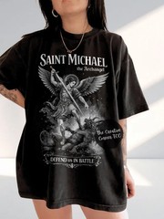Saint Michael The Archangel Shirt for Men, Christian Men Shirts