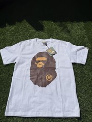 A Bathing Ape BAPE White Ape Head Graphic Tee Men’s Size S Crew Neck Cotton