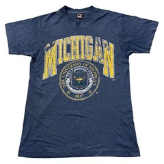 Vintage Best Michigan T-Shirt Single Stich 90s Retro USA Blue Mens Medium