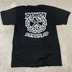 Dixxon Flannel Co Gray Sketchy Crest Sturgis T Shirt Men XL Black Short Sleeve