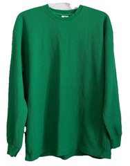 John Son Long Sleeve Thermal Shirt Green Waffle Knit Heavyweight Mens 2XL Cotton