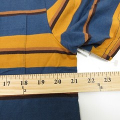 Goodthreads Pocket T-Shirt Men’s Large Tall Crewneck Blue/Tan Stripes Lot of 3