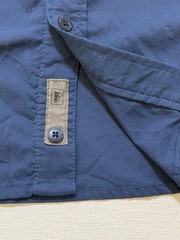 REI Sahara Shirt Men’s Large Blue Stretch Button Up Quick Drying Hiking Nylon