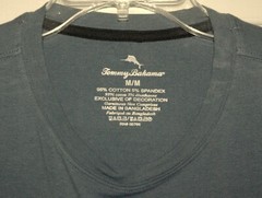 NWT Tommy Bahama S/S Crew Neck Cotton Blend Navy Or Blue Grid T-Shirt Sz M