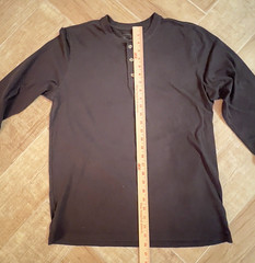FRESH CLEAN THREADS Henley Shirt Men’s Large Black 3 Button Long Sleeve Casual