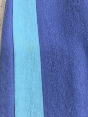KARL KANI BIG LOGO MENS’ SHIRT — SIZE M ~ VERTICAL STRIPED COLORBLOCK SCRIPT