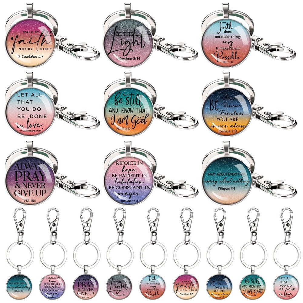 Christian Keychain Bulk Bible Verse Religious Scripture Quote Inspirational K…