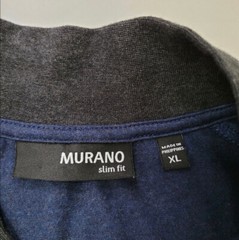 Murano Luxury Soft Touch Slim Fit Men’s Size XL Solid Blue Cotton T-Shirt