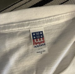 Royal Apparel Men’s White Graphic Print Crew Neck Short Sleeve T-Shirt Size M