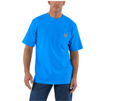 Carhartt Loose Fit Heavy Weight Short-Sleeve Workwear Pocket Tee – Blue Glow 2XL
